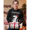imageUgly Christmas Sweater Big Trex Santa  Funny Xmas Long Sleeve TShirtBlack