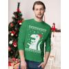 imageUgly Christmas Sweater Big Trex Santa  Funny Xmas Long Sleeve TShirtGreen