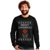 imageTstars Merry Swishmas Funny Ugly Christmas Sweatshirt for Men Basketball Tacky Sweater Style Xmas Holiday Mens SweatshirtsBlack