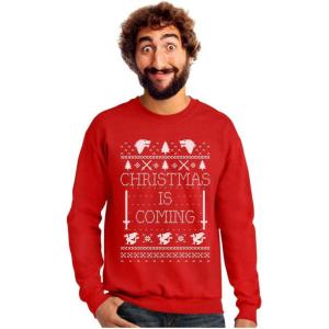 imageTstars  Christmas Is Coming Ugly Christmas Sweater SweatshirtRed