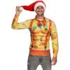 imageTstars Men Funny Ugly Christmas Sweater Style Novelty 3D Graphic Long Sleeve Sweatshirt Xmas Muscles