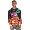imageTstars Ugly Christmas Sweatshirt Funny 3D Graphic Long Sleeve Crewneck Sweatshirt Pizza Laser Cat