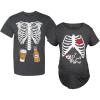imageMaternity Halloween Shirt Skeleton Baby Girl Xray Couples Matching ShirtsDad Black  Mom Black