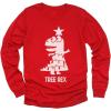 imageTree Rex Kids Ugly Christmas Shirt Tacky Sweater Style Funny Xmas Holiday Long Sleeve TShirt for Toddler KidsRed