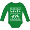 imageTstars  Ugly Christmas Sweater Trex Baby Long Sleeve Bodysuit 18M Green