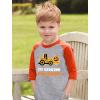 imageIm Digging Halloween Pumpkin Tractor 34 Sleeve Baseball Jersey Toddler ShirtDark Gray