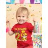 imagePaw Patrol Construction Digging Being 2 Gifts for Two Years Old Boy Rubble 2nd Birthday Toddler Kids TShirtRubble Digging 2  Red