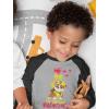 imagePaw Patrol Girls Boys Valentines Day Shirt Mighty Pups Valentines Toddler Kids Raglan 34 Sleeve TShirtDigging  Dark Gray
