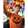 imagePumpkin Shirt Halloween Shirts for Men Scary Jack O Lantern Mens TShirtOrange