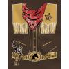 imageTeeStars  Cowboy Halloween Easy Costume Outfit Women TShirtBlack