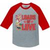 imagePaw Patrol Girls Boys Valentines Day Shirt Mighty Pups Valentines Toddler Kids Raglan 34 Sleeve TShirtLoads  Red