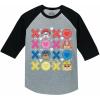 imagePaw Patrol Girls Boys Valentines Day Shirt Mighty Pups Valentines Toddler Kids Raglan 34 Sleeve TShirtXoxo  Dark Gray