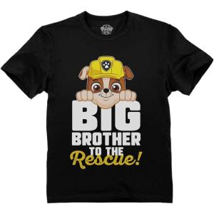 imageBig Brother Shirt for Toddler Rubble Paw Marshall Skye Chase Patrol Toddler Kids TShirtBlack