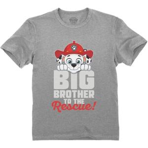 imageBig Brother Shirt for Toddler Rubble Paw Marshall Skye Chase Patrol Toddler Kids TShirtGray