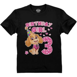 imageTime Flies Skye 3rd Birthday Gift Toddler Kids TShirt Paw Patrol Birthday Girl ShirtPawsky  Black