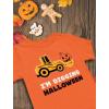 imageBulldozer Digging Halloween Shirts for Kids Construction Pumpkin Face Toddler Girls Boys TShirtOrange