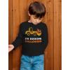 imageConstruction Bulldozer Im Digging Halloween Pumpkin Face Tractor Girls Boys Toddler Kids Long Sleeve TShirtBlack