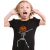 imageDabbing Skeleton Shirt Jack o Lantern Pumpkin Head Halloween Shirts for KidsBlack