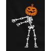 imageFloss Dance Pumpkin Skeleton Halloween 34 Women Sleeve Baseball Jersey ShirtBlueGray