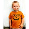 imageGeeky Pumpkin Shirt Boys Girls Funny Jack O Lantern with Eyeglasses Halloween Shirts for Toddler KidsOrange