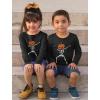 imageHalloween Dab Jack O Lantern Dabbing Skeleton Youth Kids Long Sleeve TShirtBlack