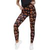 imageHalloween Leggings for Women Teen Girls Orange and Black Striped Pumpkin TightsPumpkin Legging