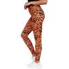 imageHalloween Leggings for Women Teen Girls Orange and Black Striped Pumpkin TightsTiger Legging