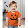 imageJack O Lantern Spooky Pumpkin Face Shirt Boys Girls Toddler Halloween Costume Shirts for KidsOrange