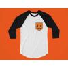 imagePumpkin Face Pocket Shirt Jack O Lantern Halloween Raglan Shirts for Toddler Kids Boys and GirlsBlackWhite