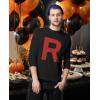 imageTeam Rocket Inspired Shirt Mens R Print Anime Costume Halloween Long Sleeve Shirts for MenBlack