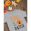imageTeeStars  King of The Patch Cute Little Pumpkin Boys Youth Kids TShirtGray