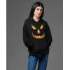 imageTstars Jack o Lantern Halloween Hoodie Pumpkin Pullover Sweatshirt Hoodies for WomenBlack