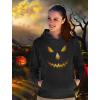 imageTstars Jack o Lantern Halloween Hoodie Pumpkin Pullover Sweatshirt Hoodies for WomenBlack