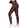 imageHalloween Leggings for Women Teen Girls Orange and Black Striped Pumpkin TightsPumpkin Legging