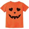 imageHeart Eyes Girl Pumpkin Face Shirt Funny Jack O Lantern Halloween Shirts for Toddler Kids GirlsOrange