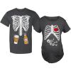 imageMaternity Halloween Costumes Skeleton Baby Boy Xray Couples Matching ShirtsDad Black  Mom Black