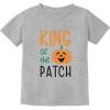 imageTeeStars  King of The Patch Cute Little Pumpkin Boys Youth Kids TShirtGray
