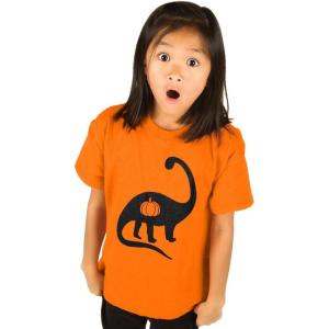 imageHalloween Dinosaur Jack O Lantern Pumpkin Toddler Kids TShirtOrange