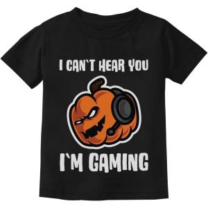 imageIm Gaming Pumpkin Shirt for Gamer Kids Youth Kids TShirtBlack