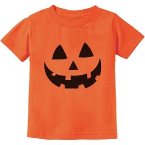imageJack O Lantern Spooky Pumpkin Face Shirt Boys Girls Toddler Halloween Costume Shirts for KidsOrange