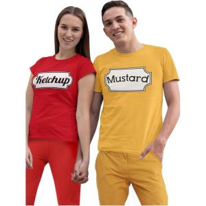 imageMatching Shirts for Couples Ketchup ampamp Mustard Halloween His and Hers OutfitRed  Yellow