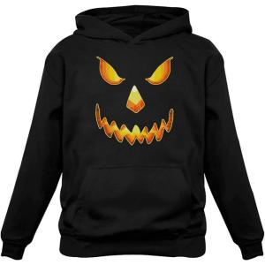 imageTstars Jack o Lantern Halloween Hoodie Pumpkin Pullover Sweatshirt Hoodies for WomenBlack