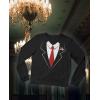 imageDonald Trump Suit ampamp Tie Easy Halloween Costume Long Sleeve TShirtBlack