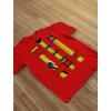 imageFireman Uniform Firefighter Halloween Costume Toddler Kids TShirtRed