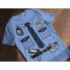imagePolice Cop Uniform Halloween Costume Policeman Outfit Suit Youth Kids TShirtCalifornia Blue
