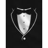 imagePrinted Tuxedo with BowTie Suit Father ampamp Son Tux Mens TShirt ampamp Baby BodysuitDad Black  Son Black