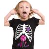 imageRibcage Xray Candy Halloween Shirts for Kids Toddler Dabbing Skeleton Shirt 4T Black