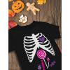 imageRibcage Xray Candy Halloween Shirts for Kids Toddler Dabbing Skeleton Shirt 4T Black