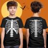imageSkeleton Ribcage Shirt Funny Xray Rib Cage Costume Halloween Shirts for Youth Kids Boys GirlsBlack