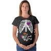 imageCute Halloween Pregnant Skeleton Xray Costume Funny Maternity Shirt Medium Black